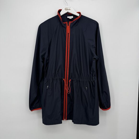 J.Jill Fit Blue Water Repellent Lightweight Athletic Zip Jacket Size XL Red - Picture 1 of 9